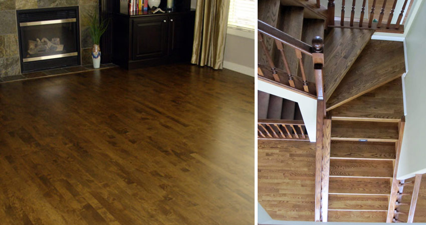 Dark hardwood flooring, custom floors and staircases by Urban Tree Flooring